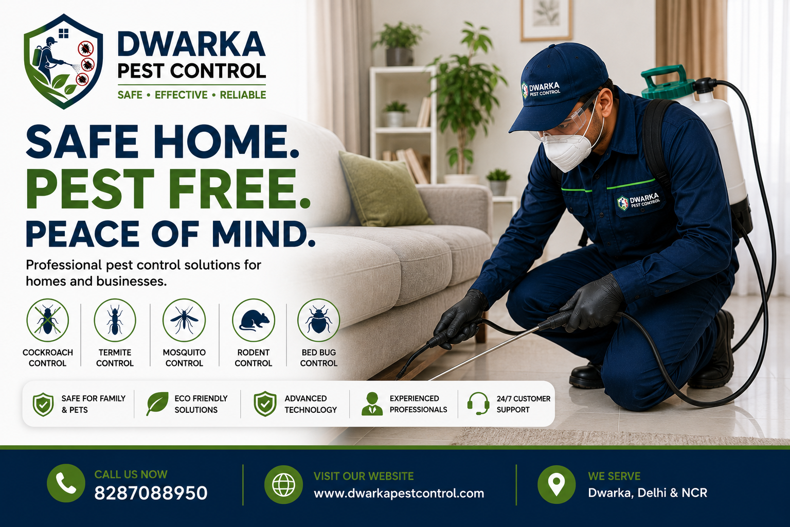 Professional pest control treatment in Dwarka Delhi